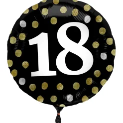 Heliumballon-Geschenk "18" Happy Birthday Sparkles
