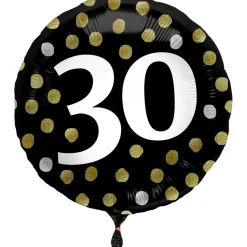 Heliumballon-Geschenk "30" Happy Birthday Sparkling