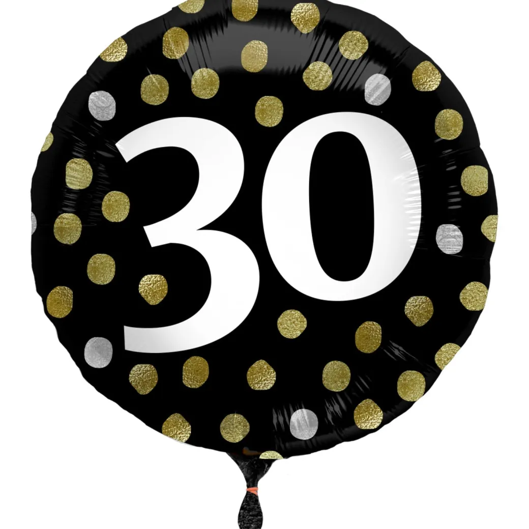 Heliumballon-Geschenk "30" Happy Birthday Sparkling