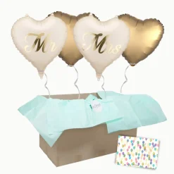 Heliumballon-Geschenk Hochzeit " Mr. & Mrs."