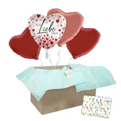 Heliumballon-Geschenk "Ich liebe Dich" Herzchen