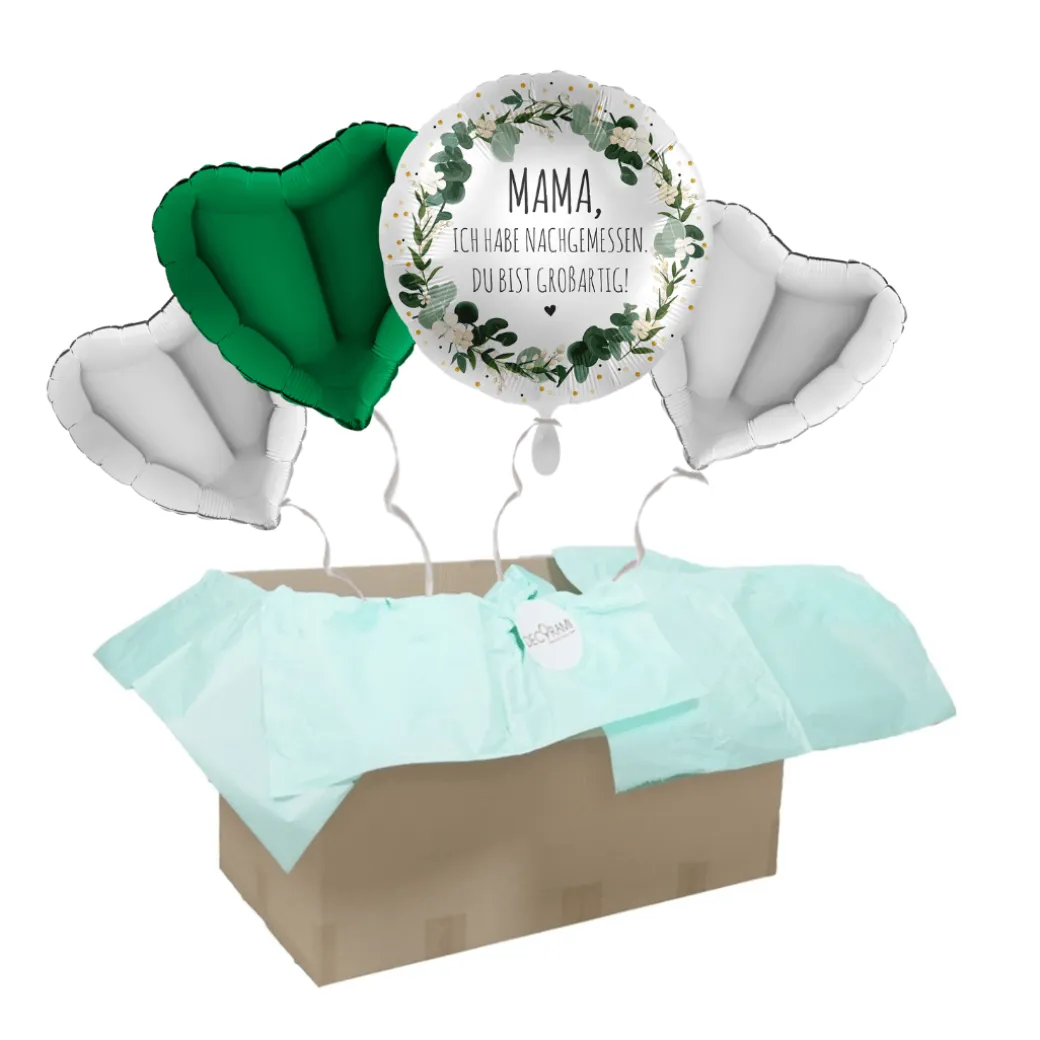 Heliumballon-Geschenk "Mama, ich hab nachgemessen. Du bist großartig!"