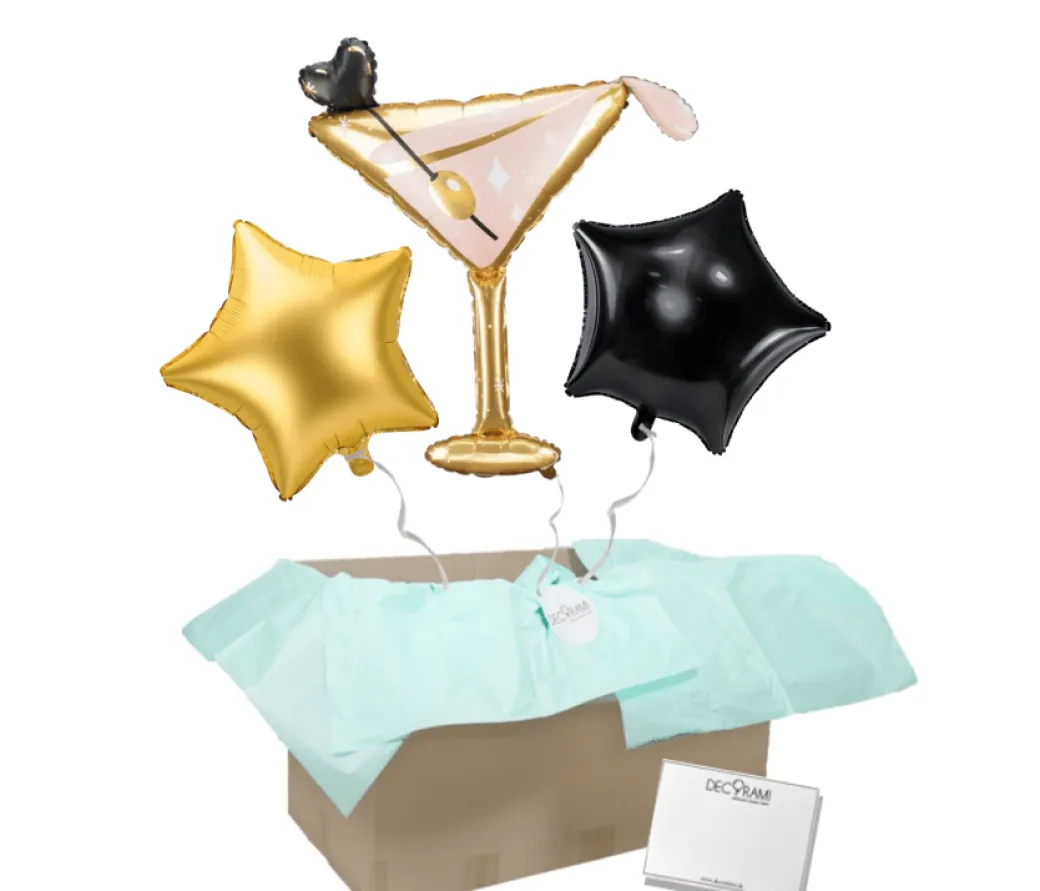 Heliumballon-Geschenk Martini Glas