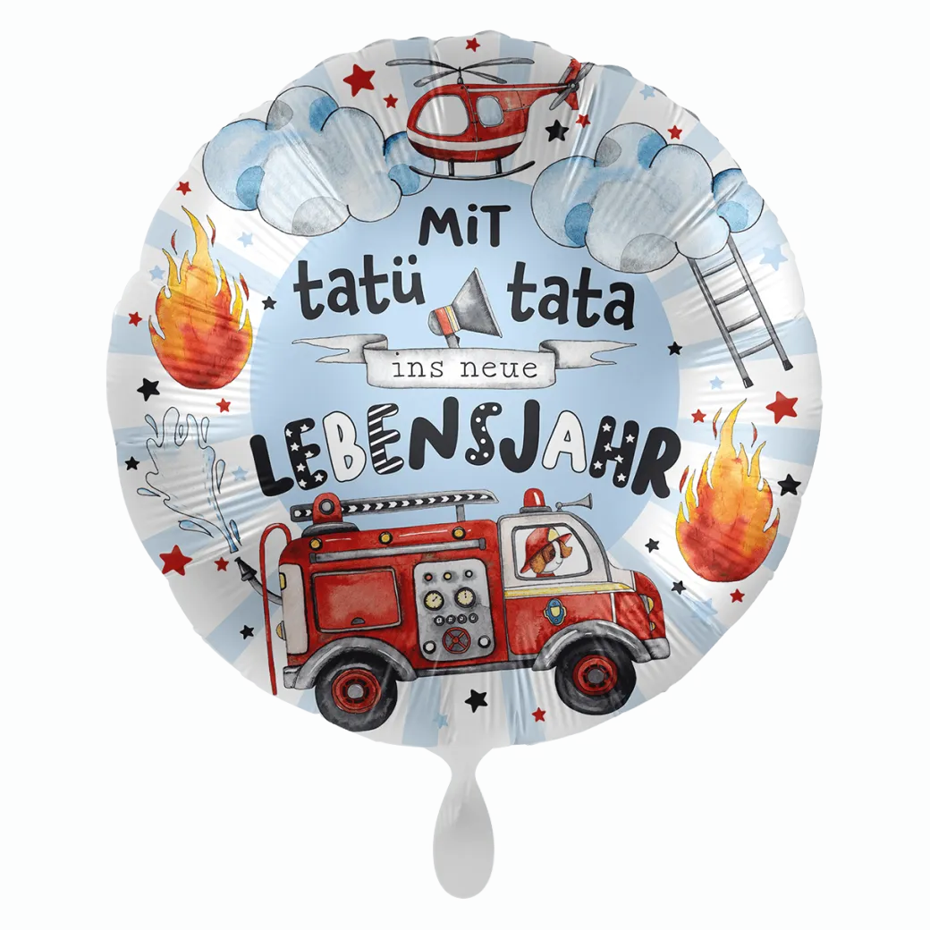 Heliumballon-Geschenk "Mit Tatü Tata ins neue Lebensjahr"
