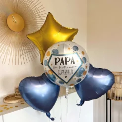 Heliumballon-Geschenk "Papa Du bist unser Superheld"