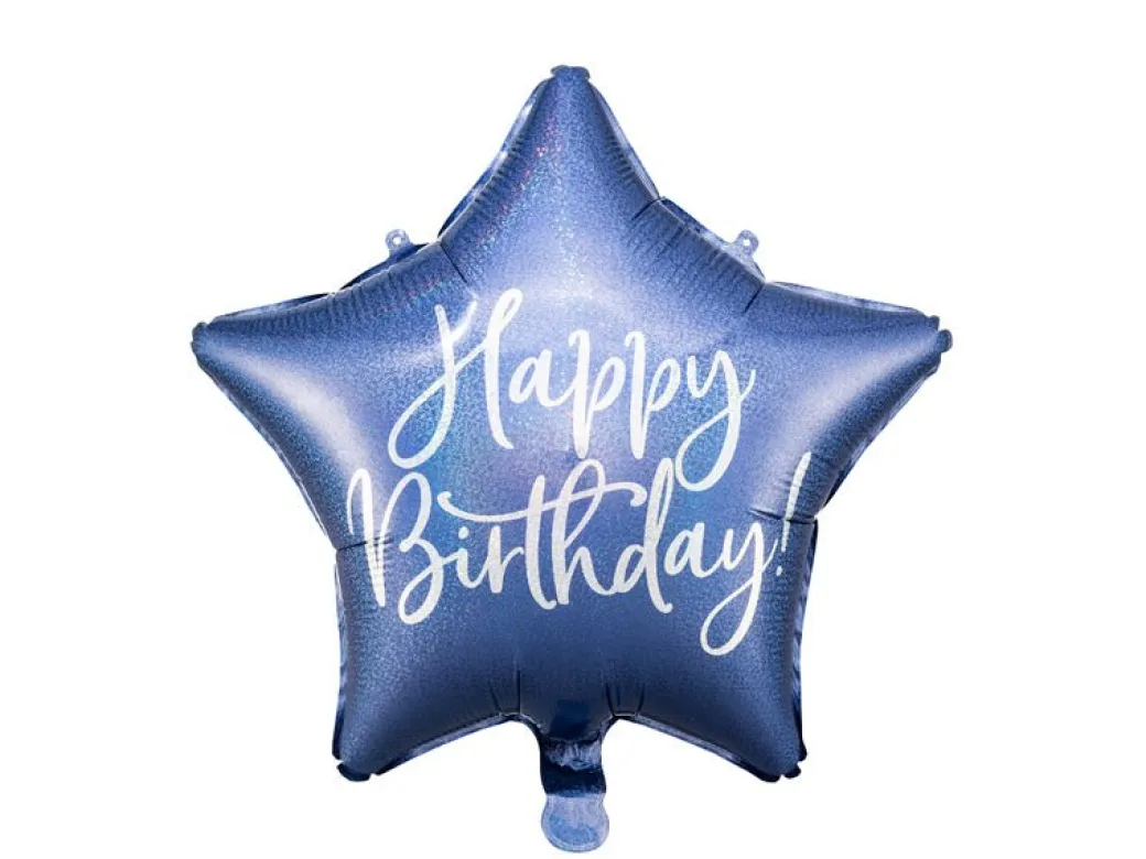 Heliumballon-Geschenk Sternchen "Happy Birthday"
