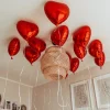 Heliumballon-Geschenk Valentinstag XXL 8 rote Herzen inkl. Liebeskarte