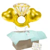 Heliumballon-Geschenk Verlobungsring Gold