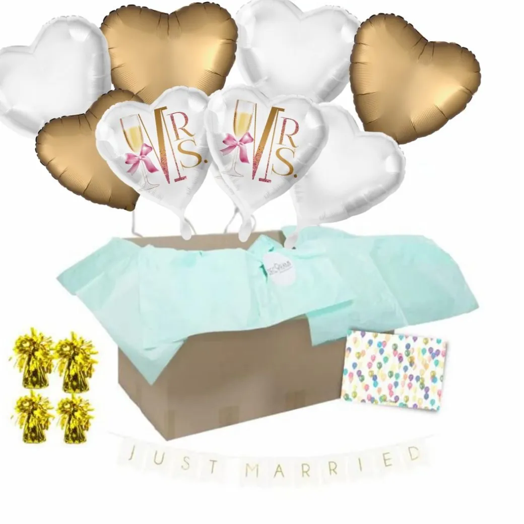 Heliumballon-Geschenk Wedding Set XL