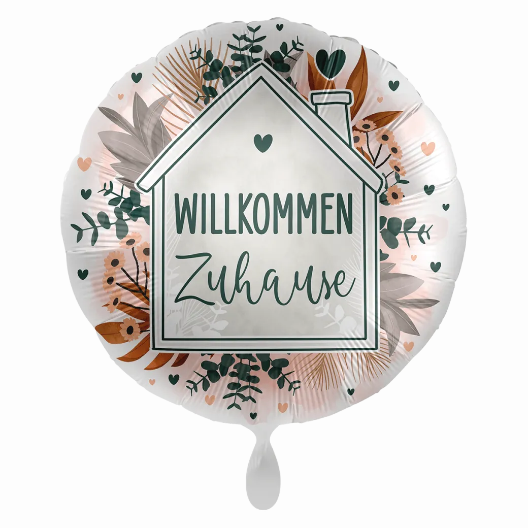 Heliumballon-Geschenk "Willkommen Zuhause"