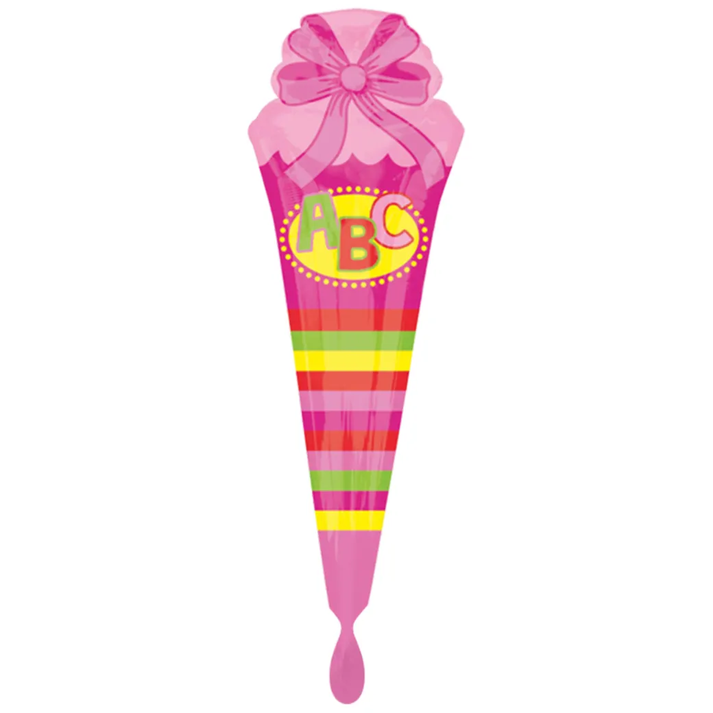 Heliumballon-Geschenk XXL Schultüte Rosa