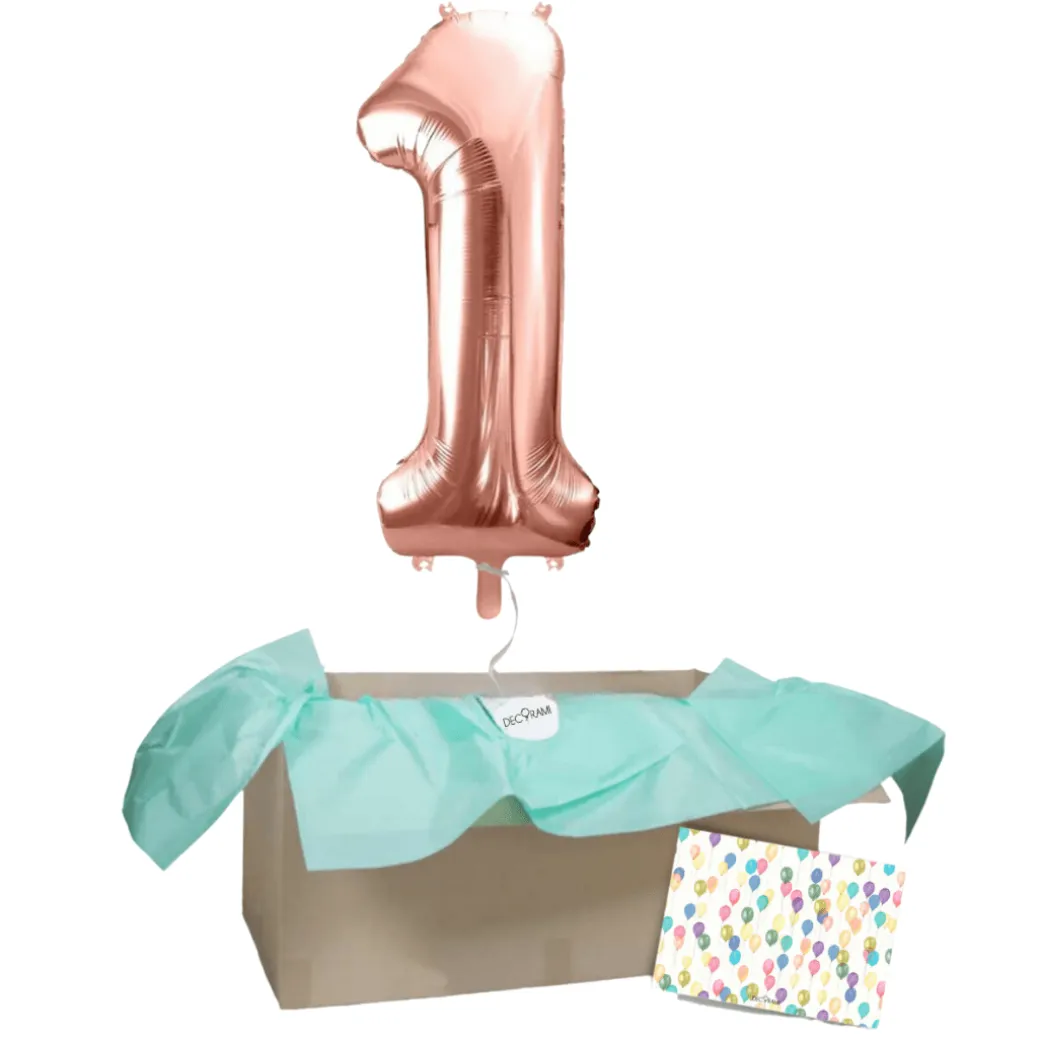 Heliumballon-Geschenk 1 XXL Wunschzahl