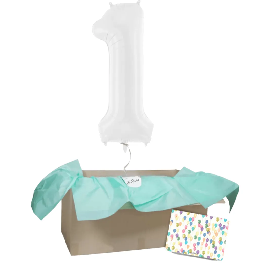 Heliumballon-Geschenk 1 XXL Wunschzahl