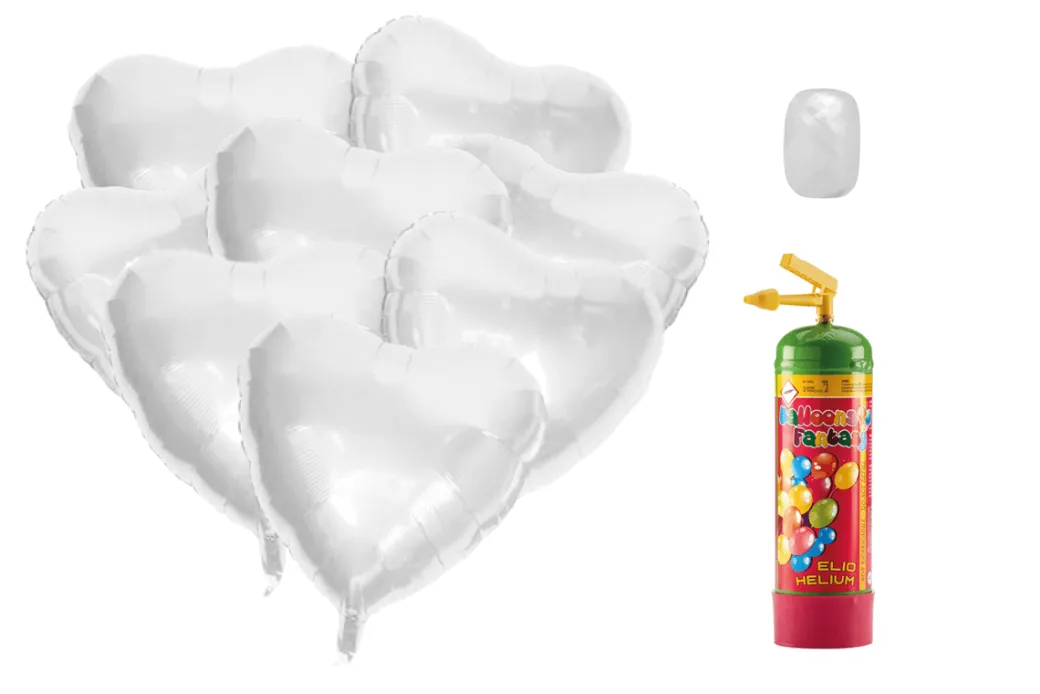 Helium-Set 8 Herzballons