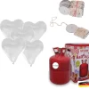 Helium-Set 40 Herzballons inkl. Bio-Schnellverschlüsse
