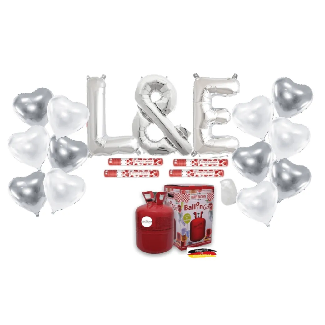 Helium-Set Hochzeitsdeko Plus