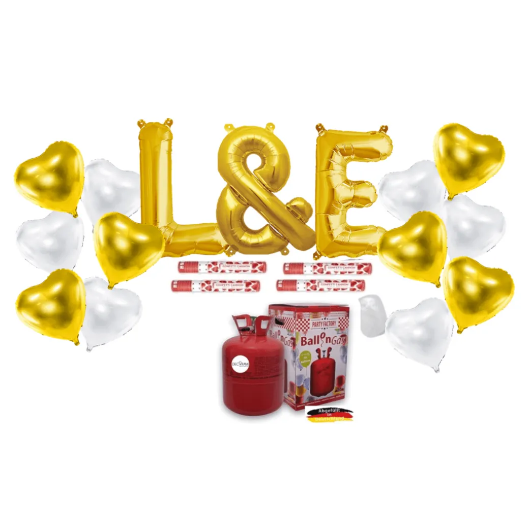 Helium-Set Hochzeitsdeko Plus