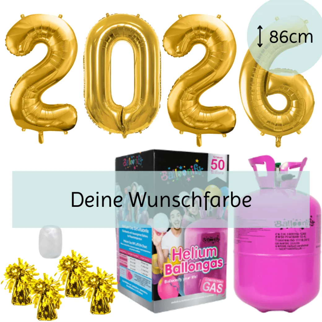Helium-Set Silvester XXL "2026"