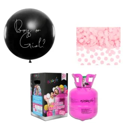 Helium-Set XXL Ballon Gender Reveal "Boy or Girl?" - It's a Girl!