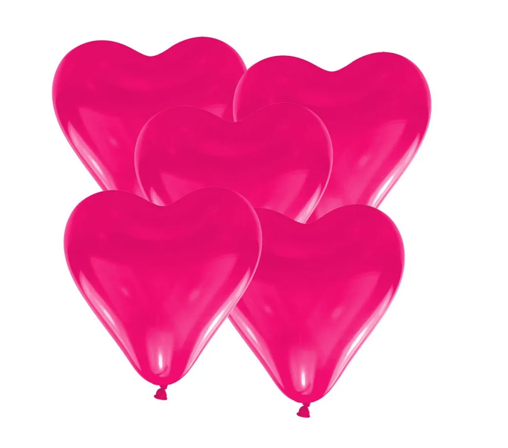 Herzballon Ø 30cm Pink 10 Stk.