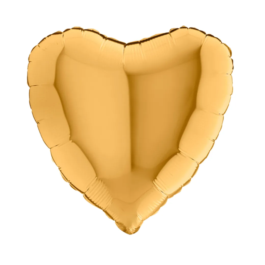 Herzballon Gold