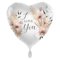 Herzballon "I love you" Boho