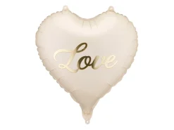 Herzballon "love" Gold