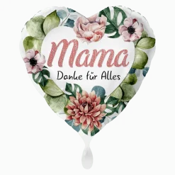 Herzballon "Mama, Danke für Alles"