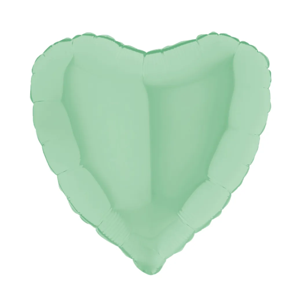 Herzballon Mint Satin