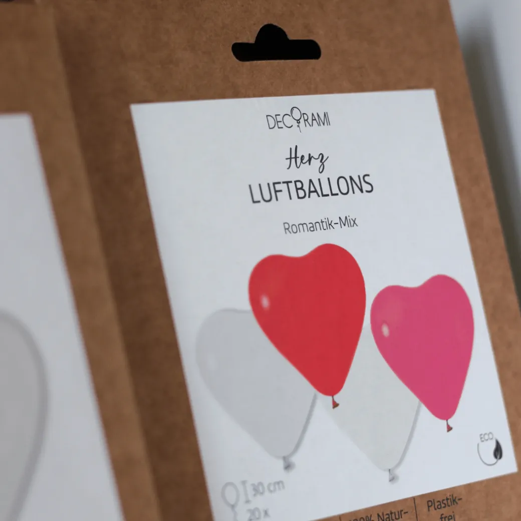 Herzballon-Set Deluxe Romantik-Mix 20 Stk.