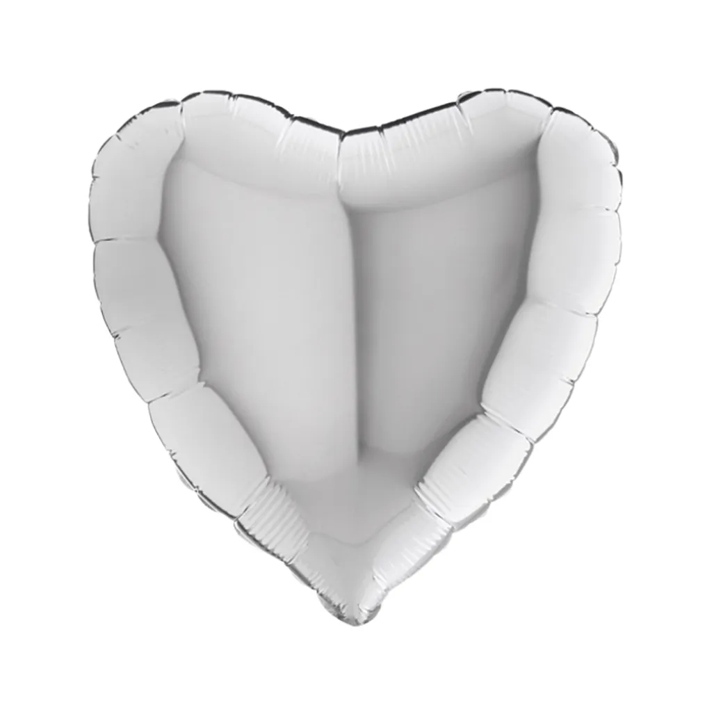 Herzballon Silber