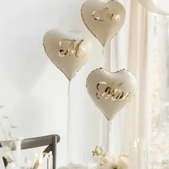 Herzballons "Mr. & Mrs." 2 Stk.