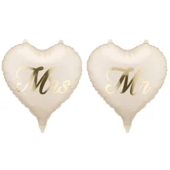 Herzballons "Mr. & Mrs." 2 Stk.