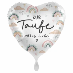 Herzballon "Zur Taufe Alles Liebe"