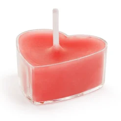Herzförmige Teelichter Rot 10 Stk.