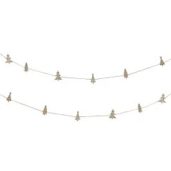 Holz-Girlande mit Tannenbaum-Kartenhaltern