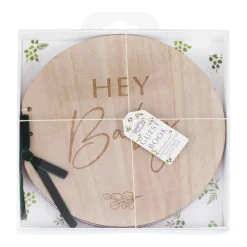Holz-Gästebuch "Hey Baby"