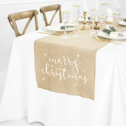 Jute Tischläufer "Merry Christmas"
