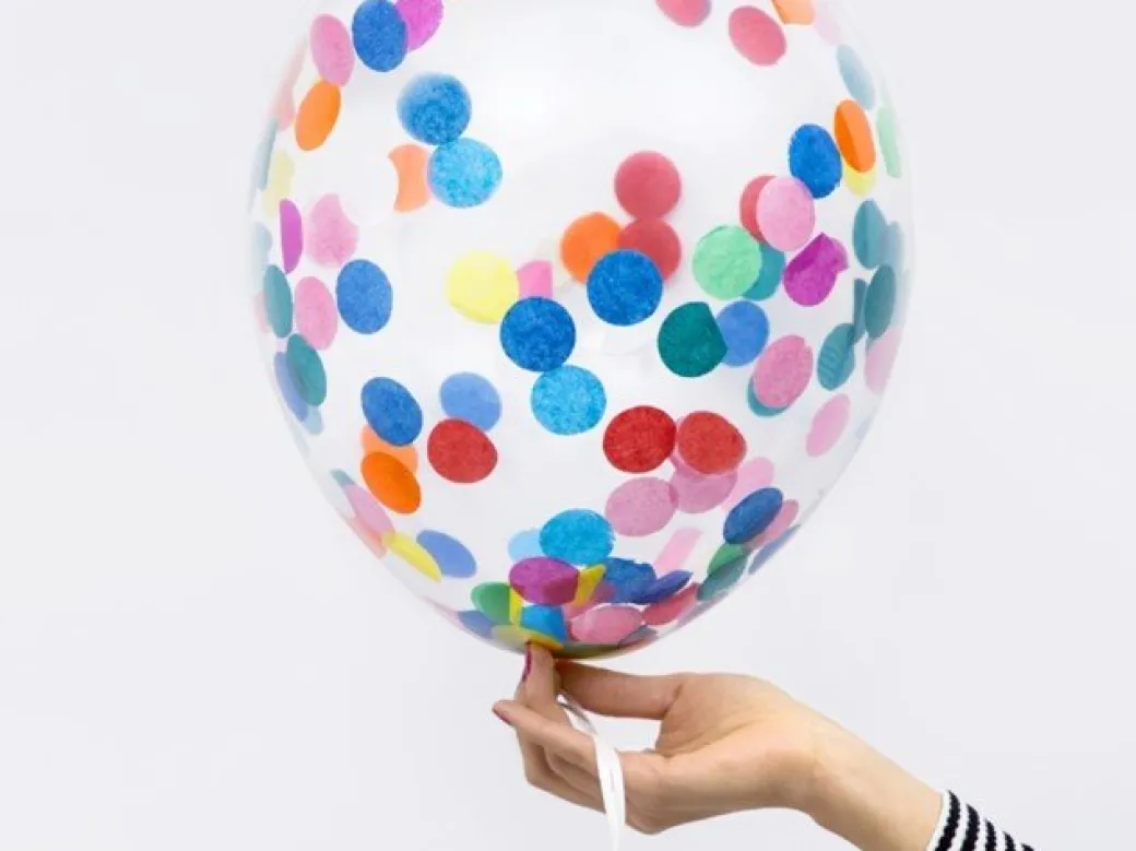 Konfetti-Ballons Ø 30cm Bunt 6 Stk.
