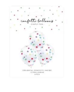 Konfetti-Ballons Ø 30cm Bunt 6 Stk.