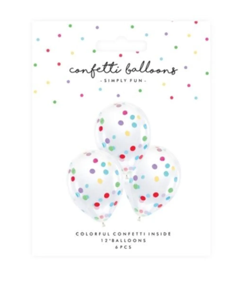 Konfetti-Ballons Ø 30cm Bunt 6 Stk.
