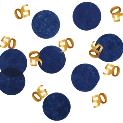 Konfetti Blau Gold 50