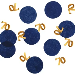 Konfetti Blau Gold 70