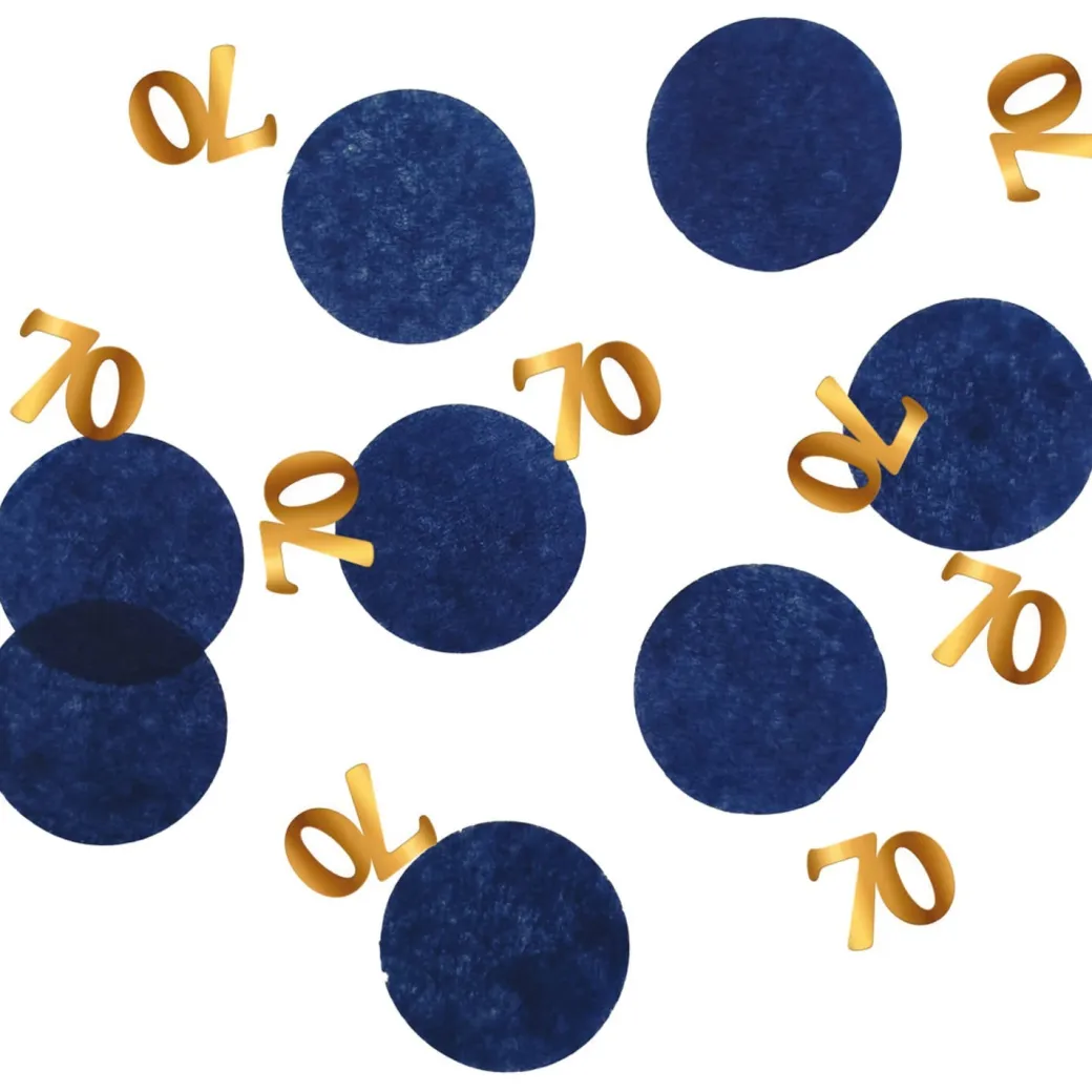Konfetti Blau Gold 70