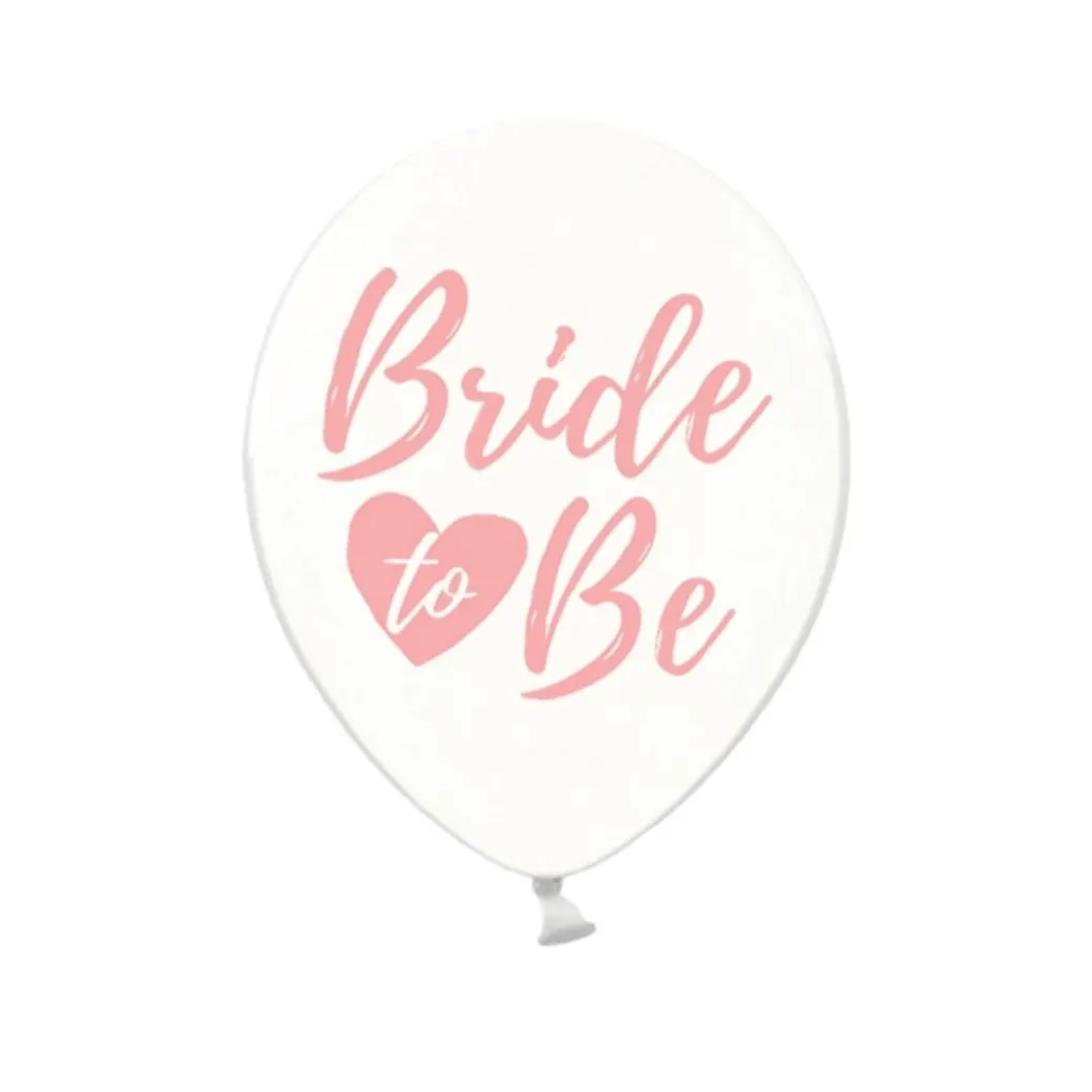 Luftballon Ø 30cm "Bride to Be" Rosa 6 Stk.