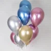 Luftballon Ø 30cm Chrom-Silber 10 Stk.