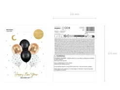 Luftballon Ø 30cm Happy New Year Mix 6 Stk.