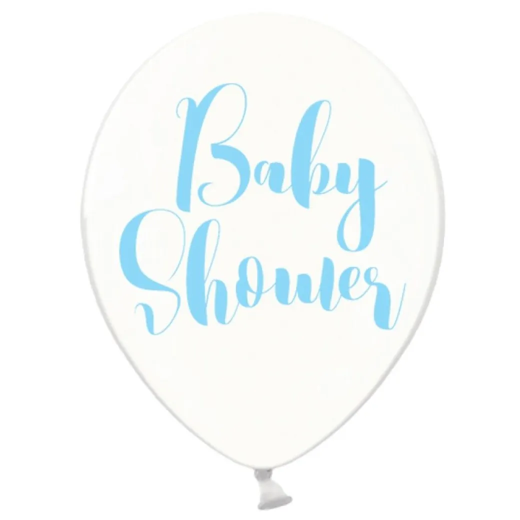Luftballons Ø 30cm "Baby Shower" Hellblau 10 Stk.