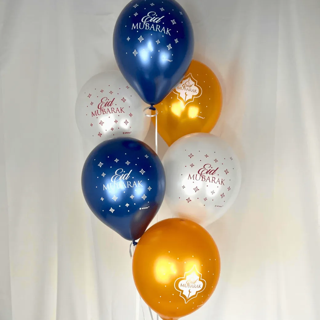 Luftballons Ø 27cm "Eid Mubarak" 6 Stk.