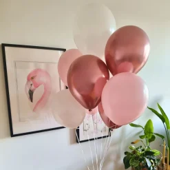 Luftballon-Set Chrom-Mix Roségold 10 Stk.